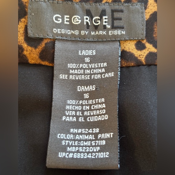 George by Mark Elson Ruffled A-Line Animal print Skirt - Picture 5 of 8